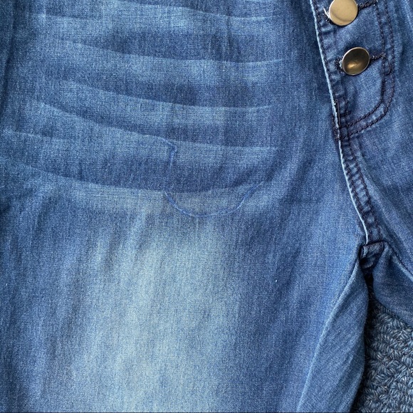 🆕 DARK BLUE DENIM PEARL BELL SHAPE BOTTOM JEANS - Picture 11 of 11